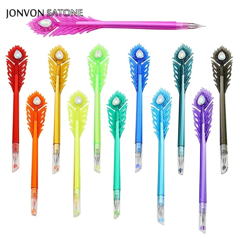 Jonvon Satone 12pcs Cute Creative Stationery Kawaii Gel Pen Color Pen For School Tools Office And School Supplies Ink Pens Set 1 set of color comparing cards architecture paint color cards drawing supplies