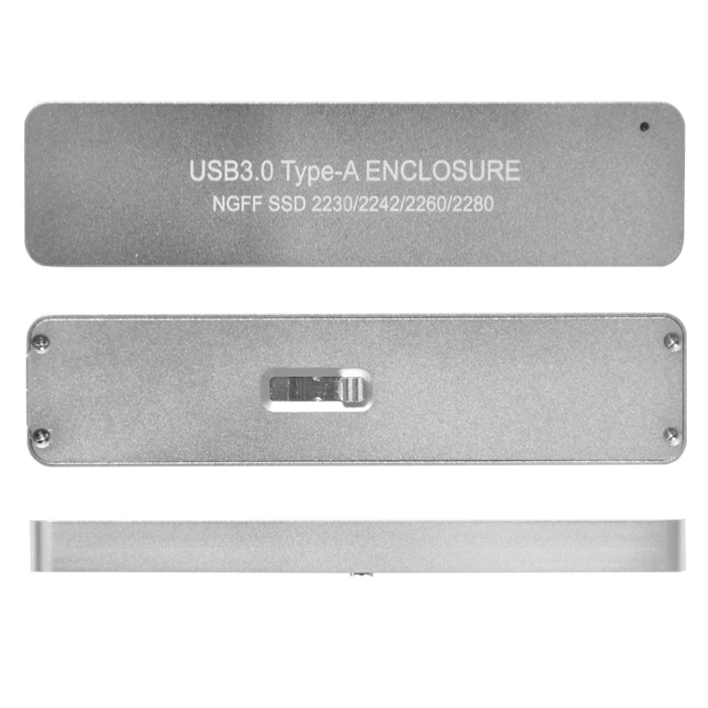 USB3.0 Алюминий HDD чехол TYPE-A NGFF M2 SSD Внешний корпус для жесткого диска USB enbedded адаптер жесткого диска для 2230 2242 2260 2280 M2 SSD