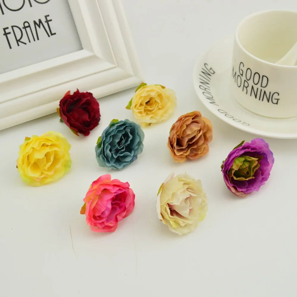 200pcs artificial flower for garden DIY wedding decorative wreath fake flower wall Eternal flowers wrist corsage silk rose heads 200pcs artificial flower for garden DIY wedding decorative wreath fake flower wall Eternal flowers wrist corsage silk rose heads