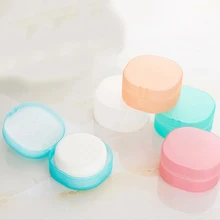 Круглая мыльница, губка, держатель для мыла, аксессуары для ванной комнаты, набор, чехол для мыла, пластик, случайный цвет, 7*7*7 см