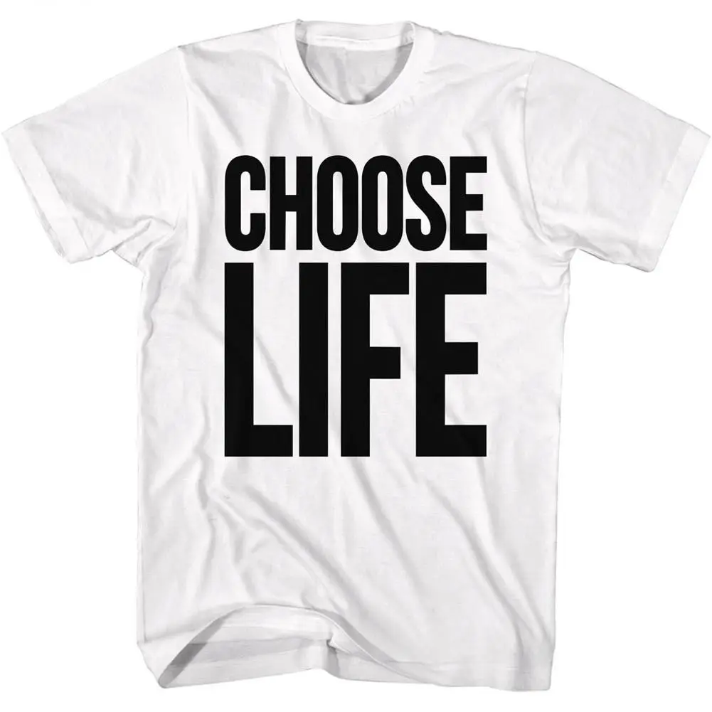 WHAM CHOOSE LIFE WHITE ADULT Short Sleeve T Shirt Hip Hop