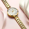 CURREN Ladies Watches Fashion Elegant Quartz Watch Women Dress Wristwatch with Rhinestone Set Dial Rose Gold Steel Band Clock 5