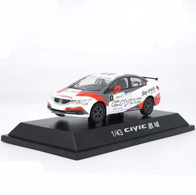 Оригинальные 1:43 Масштаб сплава гоночная модель, высокая моделирования Honda Civic, металлические отливки, коллекция модель игрушечного автомобиля - Цвет: Белый