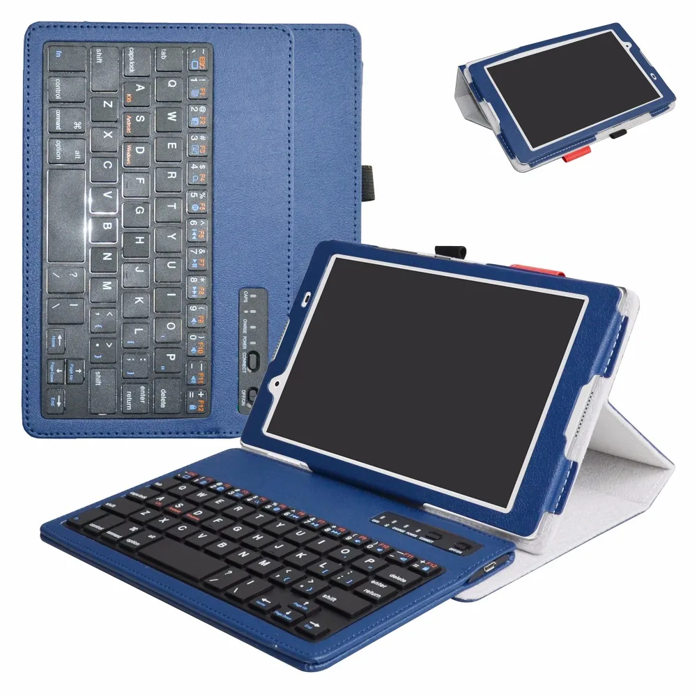 2in1 съемный Bluetooth клавиатура чехол для lenovo Tab 4, 8 дюймовый планшет (выпуск 2017) раскладной стенд крышка