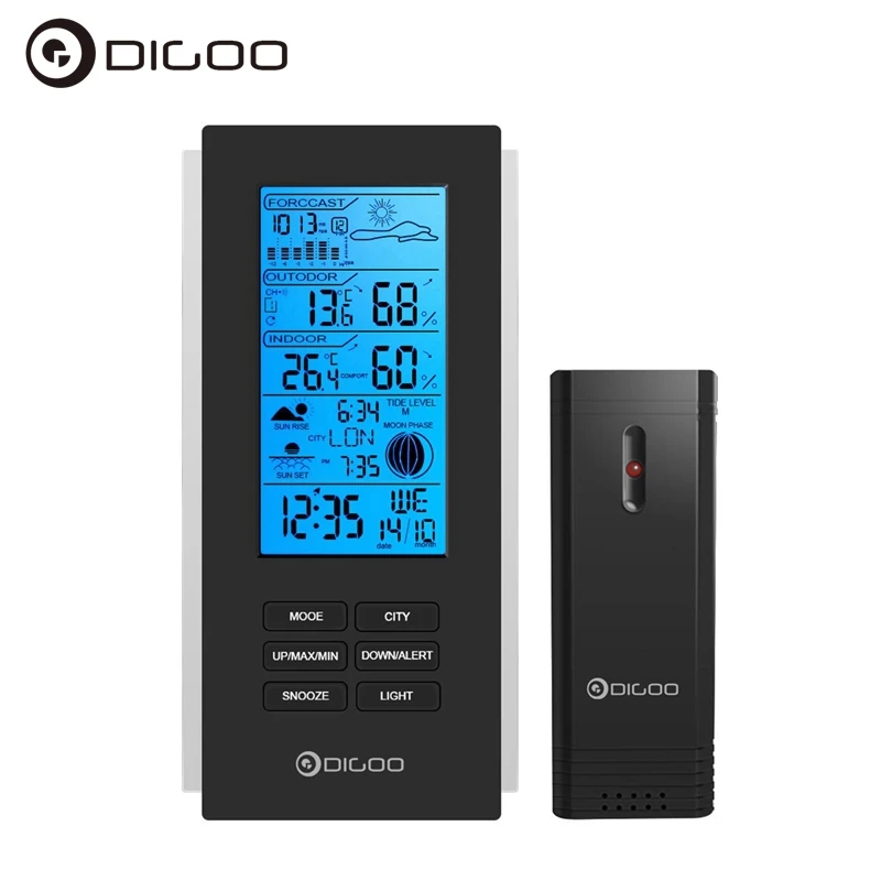 Digoo DG-TH6699 умный дом Беспроводной термометр измеритель влажности Метеостанция