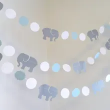 Слон гирлянды/слон Baby Shower decorationsblue и серый слон Детская украшения-серый слон пользовательские цвета