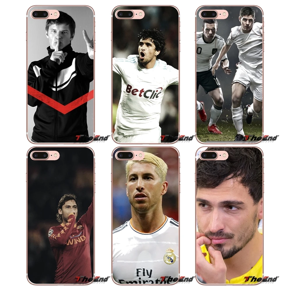 Спортивный Футбольный плеер для iPhone X 4 4S 5 5S 5C SE 6 6S 7 8 Plus Samsung Galaxy J1 J3 J5 J7 A3 A5 2016 2017