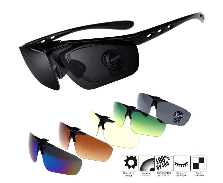 9 в одном, спортивные солнцезащитные очки, набор, 5 цветов, линзы, 1 оправа для очков, профессиональные очки, раскладушка, очки,, солнцезащитные очки