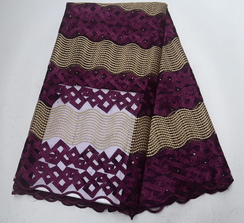 

2019 African Laces Fabrics Embroidered Nigerian Guipure French Cord Lace Fabric High-quality African French Net Lace Fabric