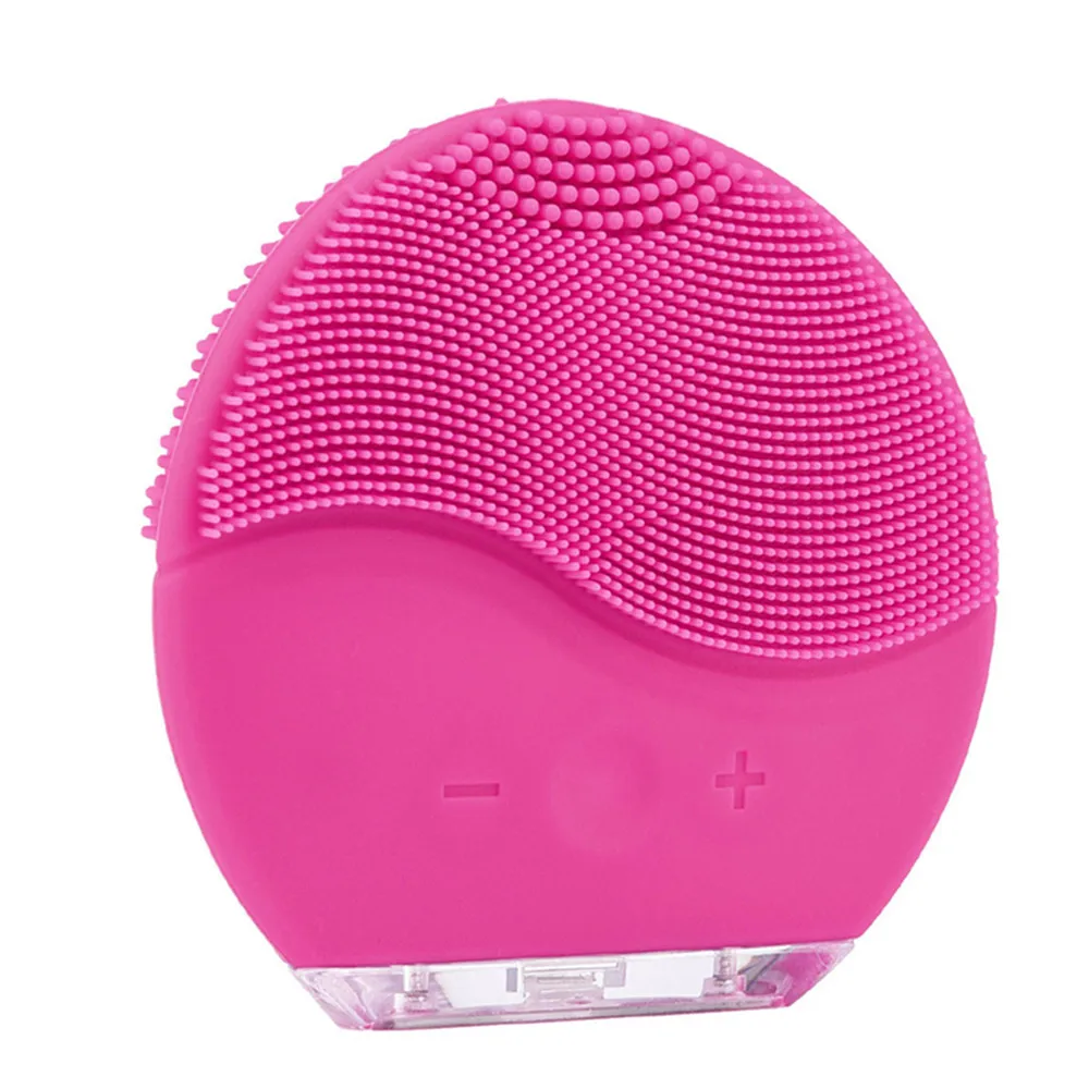 Limpieza facial cara cepillo de limpieza Mini 2 eléctricos de silicona cepillo de limpieza Facial de quitar la espinilla poro limpiador impermeable