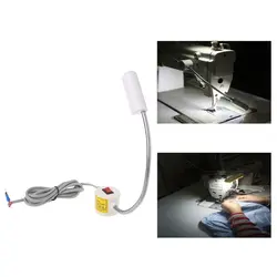 OOTDTY белый 12 Светодиодный 110-250 V Магнитная база швейная машина Gooseneck лампа для рабочего освещения