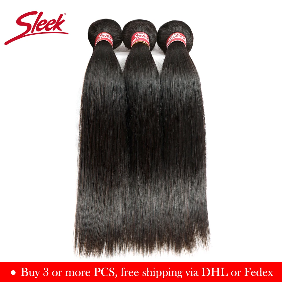Sleek Straight Brazilian Hair Weave Bundles Deal Human Hair Extension Vendors 8 To 28 30 Inch Remy 100% Human Hair Bundles