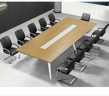 

Conference Table Office Furniture Commercial Furniture steel wood office table 400/360/320*140*75 cm office desk minimalist new