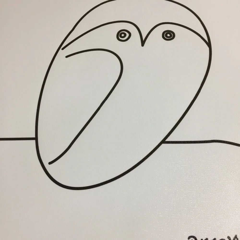 GY23 Kreatif Owl Sketsa Potret Cetak Kanvas Abstrak Hewan