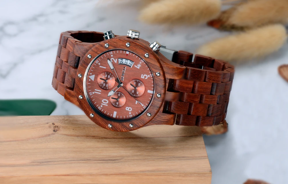 BEWELL WOODEN WATCH