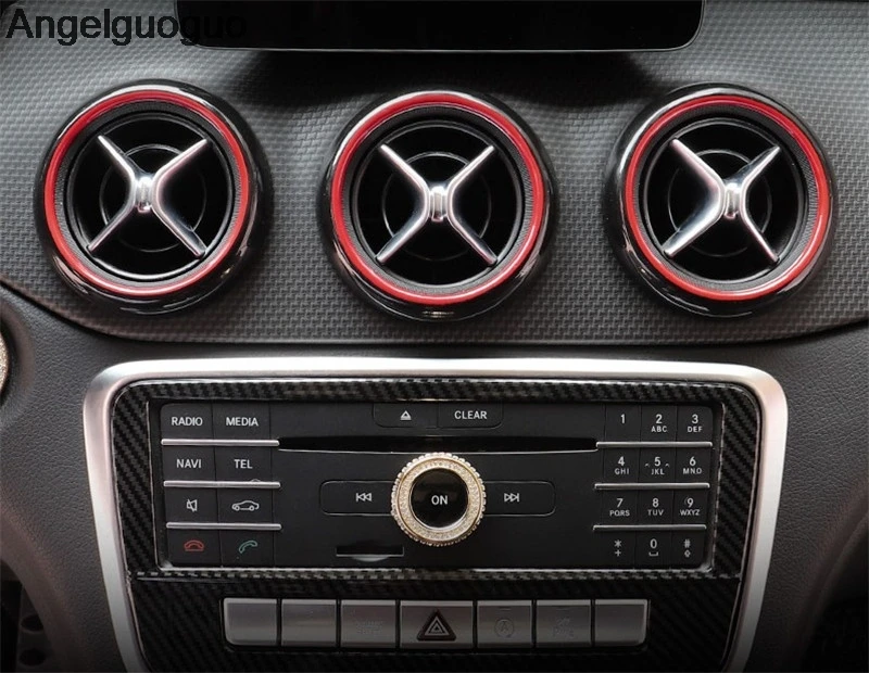 Двойной цвет автомобиля кондиционер вентиляционное отверстие кольцо выхода крышка отделка украшения для Mercedes Benz A W176 GLA X156 CLA C117 класс