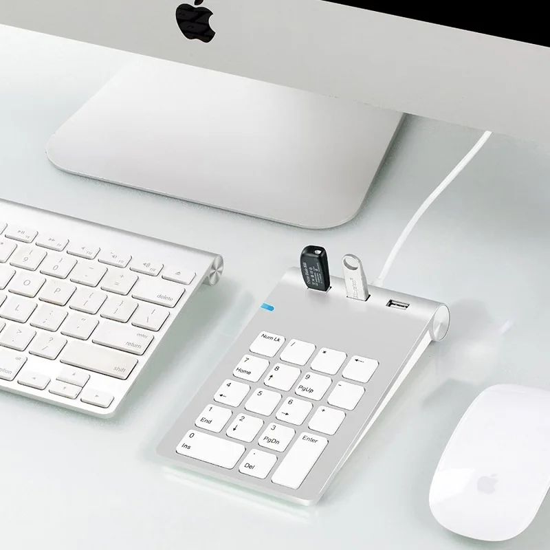 Rocketek USB цифровая клавиатура 18 клавиш с тремя 2 0 концентраторами для мини цифровой