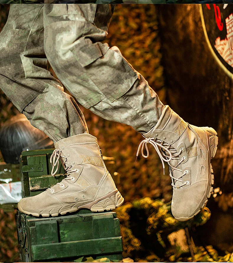 Оригинальная Мужская Военная обувь; уличные военные тактические ботинки для мужчин; большие размеры; мужские ботинки из натуральной кожи; армейские зеленые армейские ботинки