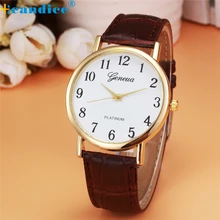 NEW Fabulous Retro Design Leather Band Analog Alloy Quartz Wrist Watch relogio feminino ladies watch