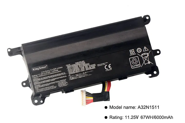 Kingsener A32N1511 A32LM9H Аккумулятор для ноутбука ASUS ROG G752 G752V G752VT G752VY G752VL G752VM GFX72 GFX72V GFX72VT 11,25 V 67WH