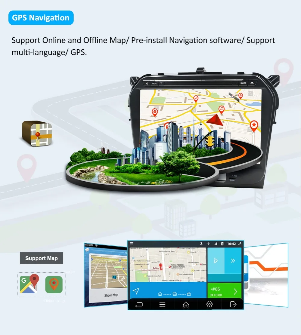 10," 2 Гб Оперативная память Octa 8 Core Android 9,0 автомобильный DVD gps навигации мультимедийный плеер стерео для Suzuki Vitara радио рекордер