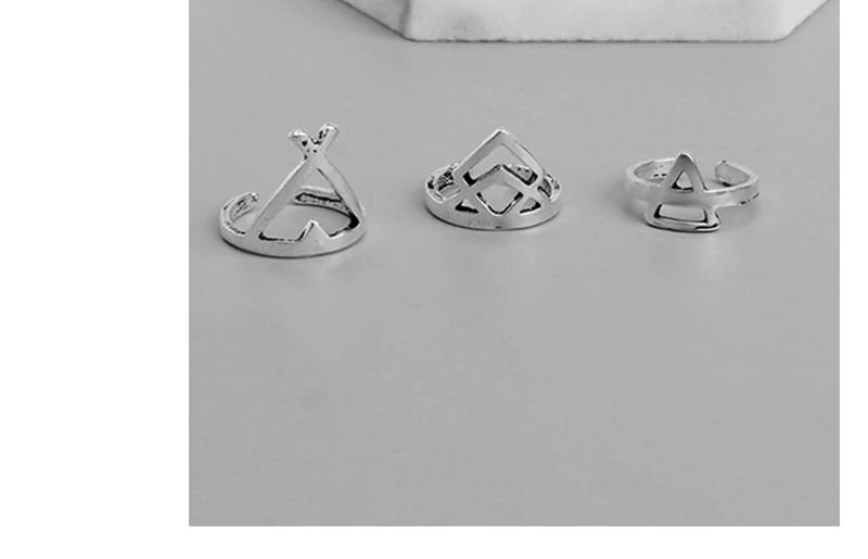 AYAYOO Vintage Wedding Ring Set Hollow Antique Silver Lucky Midi Rings Women Boho Jewelry Gypsy Adjustable Knuckle Ring 6pcs (5)
