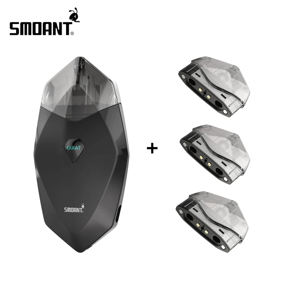 Оригинальный Smoant Karat Vape комплект с 3 шт. стручками 370 мАч 2 мл катушкой quartzt картридж