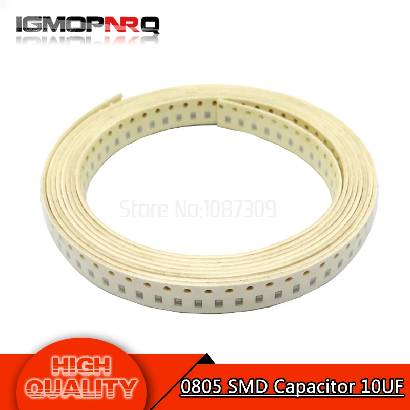 

100pcs 10UF X5R Error 10% 10V 0805 106 SMD Thick Film Chip Multilayer Ceramic Capacitor