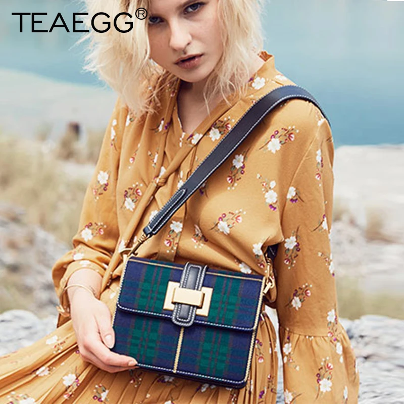 

TEAEGG Women Vintage Flap Shoulder Bag Canvas Crossbody Fashion Messenger Bag