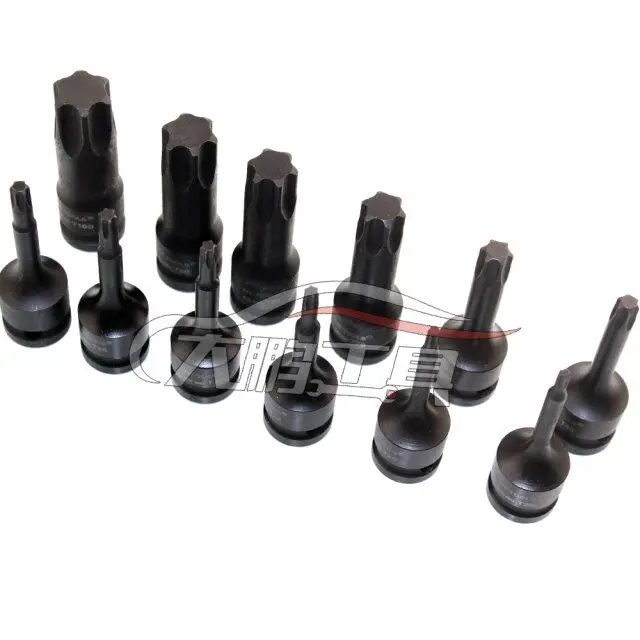 14pcs  1/2 Impact Torx TRX-Star Socket Bit Set  T20 T25  T27 T30 T35 T40 T45 T50 T55 T60 T70 T80 T90 T100