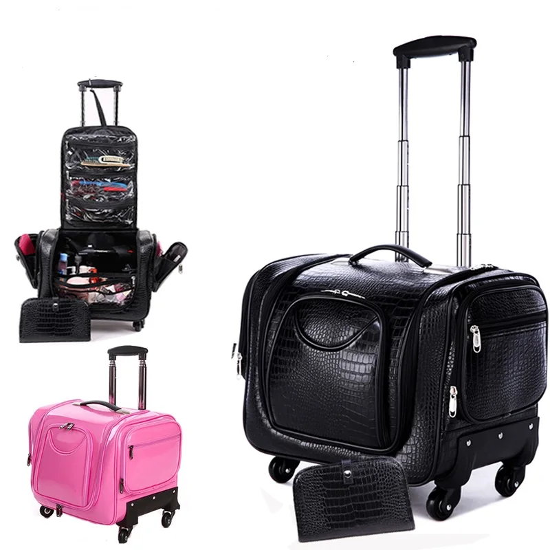 Professional makeup Bag cosmetics cases large Capacity trolley case