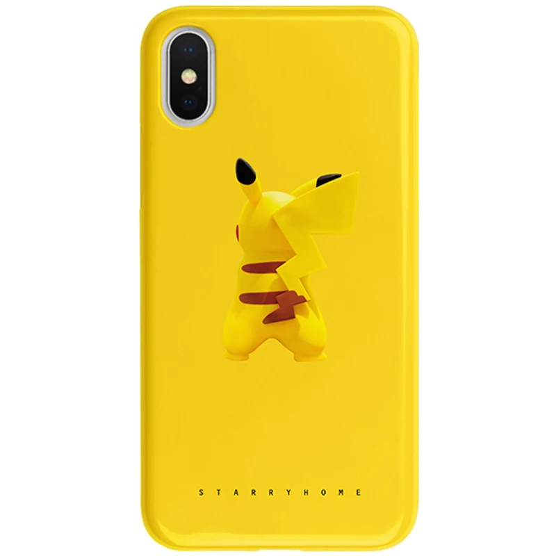 Желтый чехол с изображением японского аниме для Iphone 11 PRO MAX XS XR X задней панели