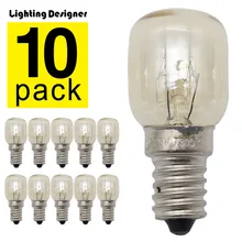 10 шт. 25 Вт 300 градусов высокой температуры лампочка для духовки лампы печь соль хрустальный шарик Никель латунь E14 винт Кепки пигмеев лампа