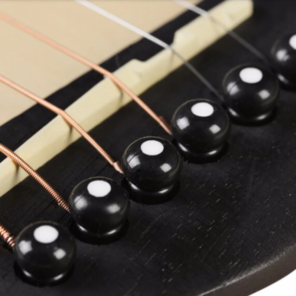 IRIN 6Pcs/lot Bridge Pin Saddle For Acoustic Guitar White Black PVC Guitarra Musical Instrument IRIN 6Pcs/lot Bridge Pin Saddle For Acoustic Guitar White Black PVC Guitarra Musical Instrument