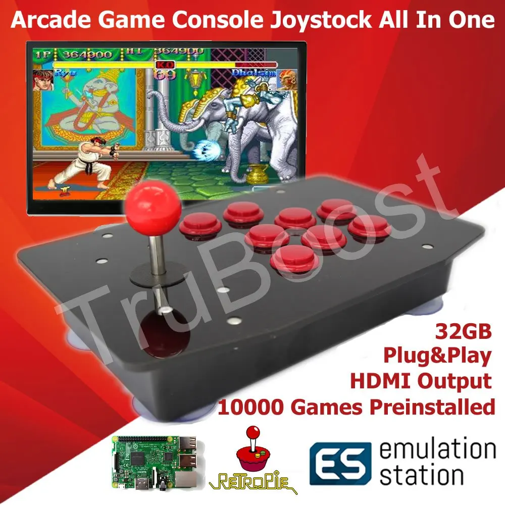 Предустановленный Raspberry Pi аркадная версия все в одном 10000 играх|joystick joysticks|joystick