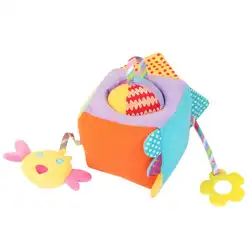 Детская кроватка на кровать коляску подвесная колокол игрушки Детские Плюшевые погремушки игрушки детские 3D Блок Форма звуковая машина