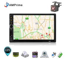 AMPrime 2 din Autoradio Car Radio Multimedia Player GPS Navigation Camera Bluetooth Stereo Audio Auto Electronic Steering-Wheel