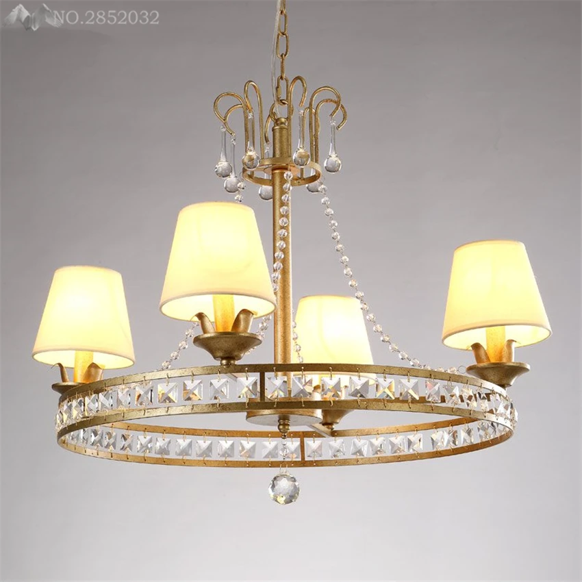 

American Pendant Light Creative Simple Pastoral Retro Pendant Lamp Dining Room Bedroom Hotel Crystal Decorative Light Fixtures