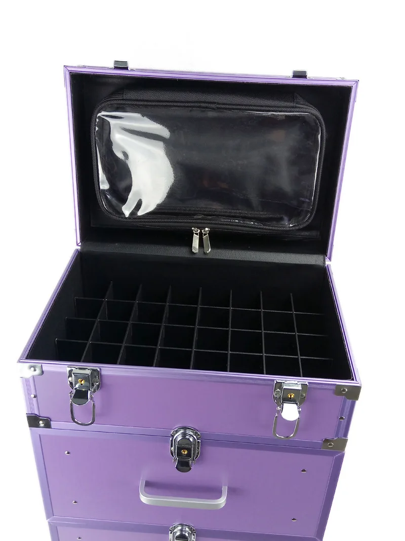 Travel trolley case Bag Multi-layer Drawer Makeup Box Beauty Removable Professional Suitcase Aluminum Frame Wheels Luggage Bags
