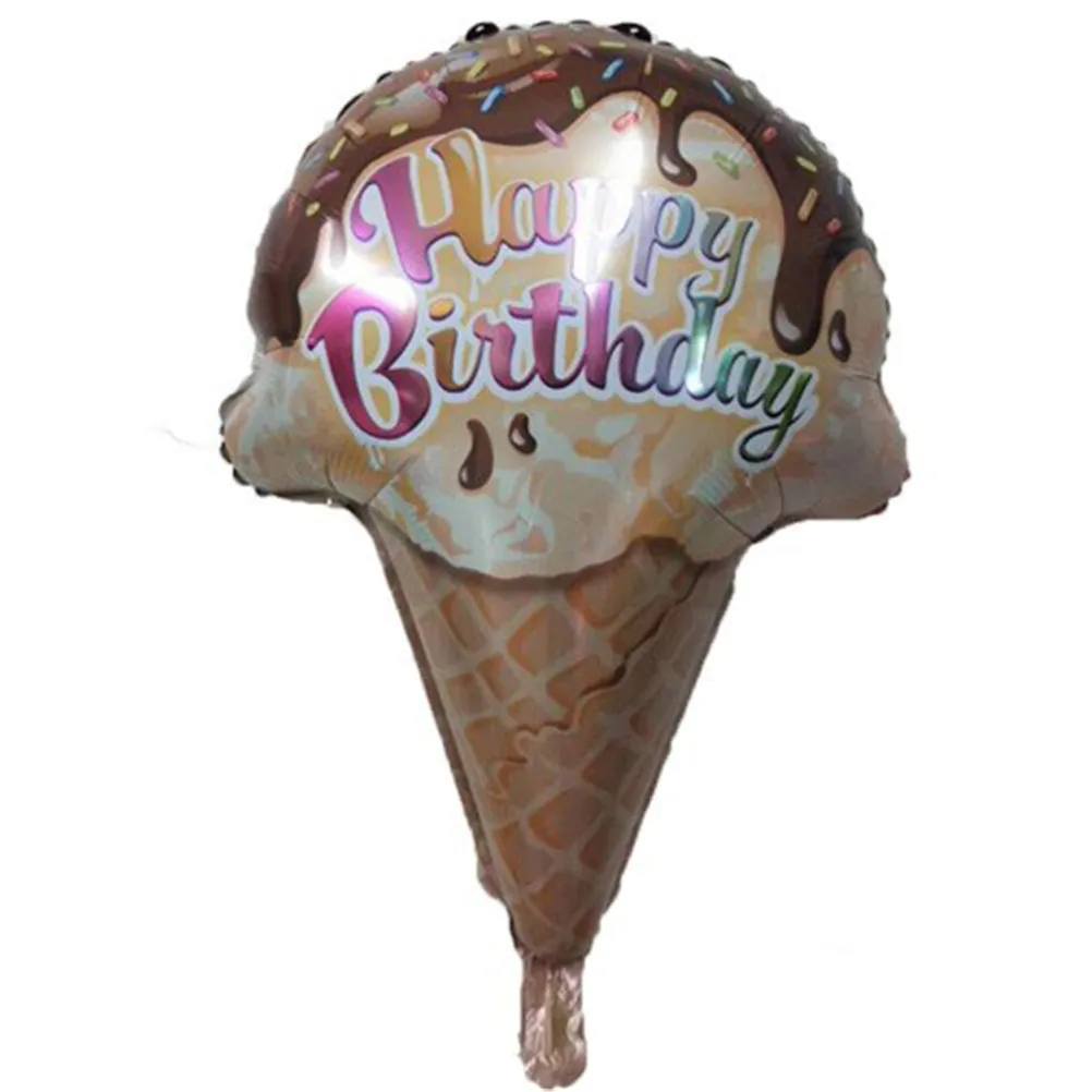1PCS Ice Cream Aluminum Inflatable Balloon Cartoon Balloons Children Baby Birthday Party Wedding Decoration 63x47cm