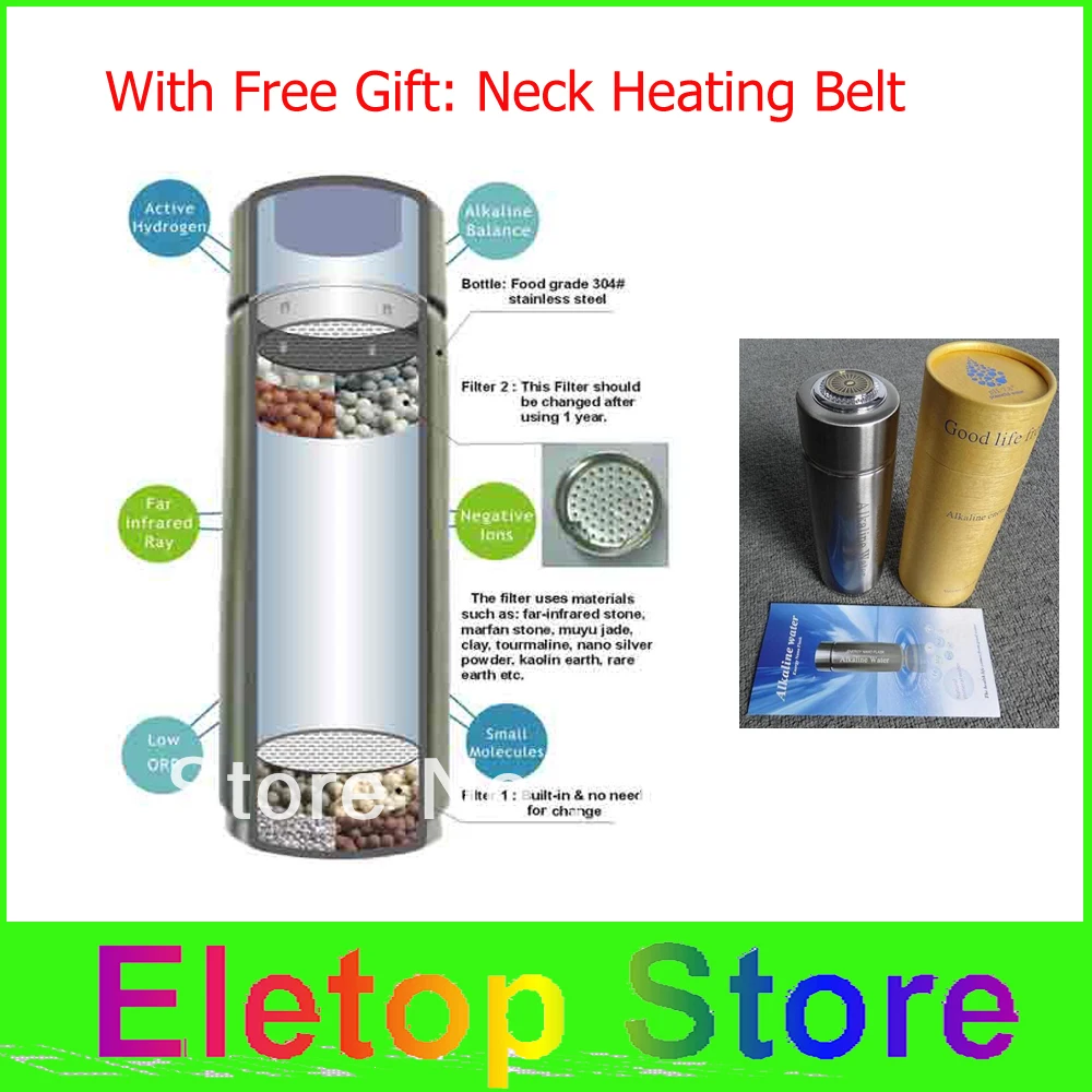 

free gift! 3pcs per lot 304#stainless steel ph8-9.5 Alkaline Water Cup nano energy cup alkaline nano cup alkaline water ionizer