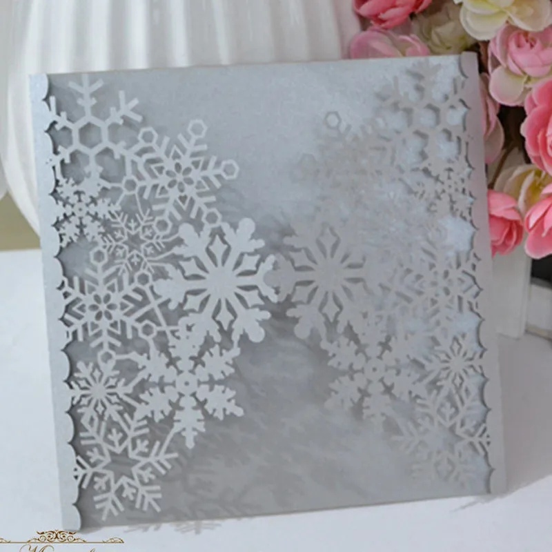 

Winter Wedding decoration and snowflake type card invitation card wedding invitations card