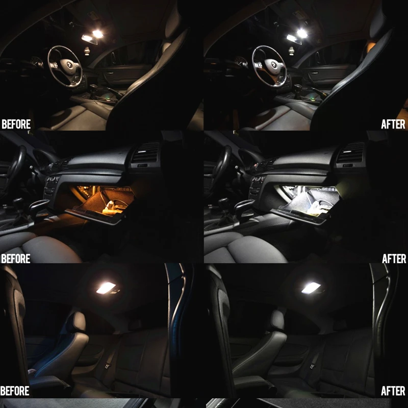 WLJH 2x Canbus LED T10 W5W 3030 SMD Автомобильная светодиодная лампа для салона автомобиля VW Tiguan