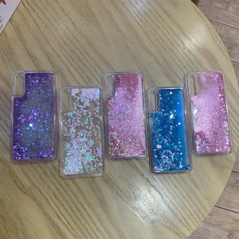 Glitter Bling Liquid Dynamic Clear Soft TPU Case Cover on sfor Samsung A10 A50 A30 A20 A6 A8 A9 A7 2018 A750 Shiny Phone Coque