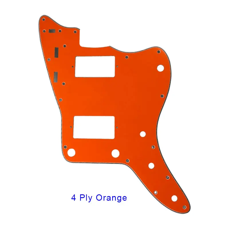 Pleroo Custom Guitar Parts- For USA\Mexico Fd Jazzmaster style Guitar pickguard With PAF Humbucker Scratch Plate Replacement - Цвет: 4Ply Orange