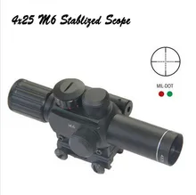 Free Shipping M6 Cheap price hunting scope for rifle discount 4×25 night vision with red dot laser sight for riflescope hot sale