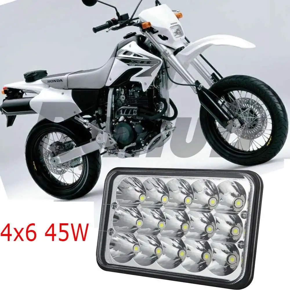 1 шт. 4x" светодиодный светильник, кристально чистый морской светодиодный фонарь DRL4x6'', светодиодный светильник для Honda Для Suzuki DRZ - Цвет: Прозрачный