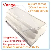 1 шт./лот длинный бежевый Электрический корпус антиблокировочной системы огнестойкий пластиковый защитный футляр 88*158*59 мм вентиляционные отверстия для направляющей платы