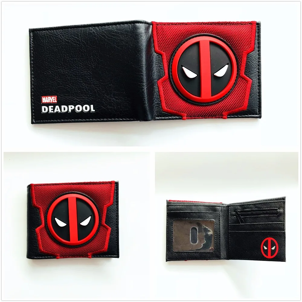 

2018 New Designs Deadpool Wallets Cartoon Anime Dead Pool bag Purse Fold Card Holder Bag Short Wallet W837Q