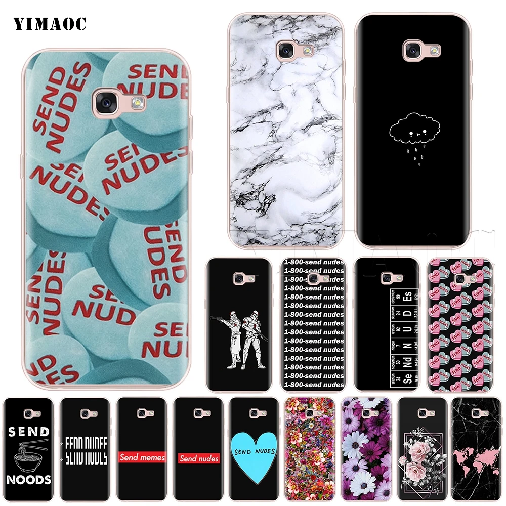 

YIMAOC Send Nudes Silicone Case for Samsung Galaxy A7 A8 A9 A10 A30 A40 A50 A70 M10 M20 M30 S10e J6 Plus 2018